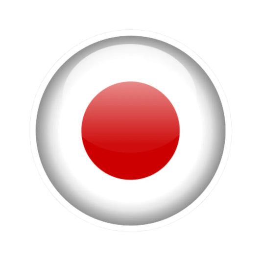 Flag orb Japan (Japan) STICKER Vinyl Kiss-Cut Decal 2 Inch White - The Sticker Space