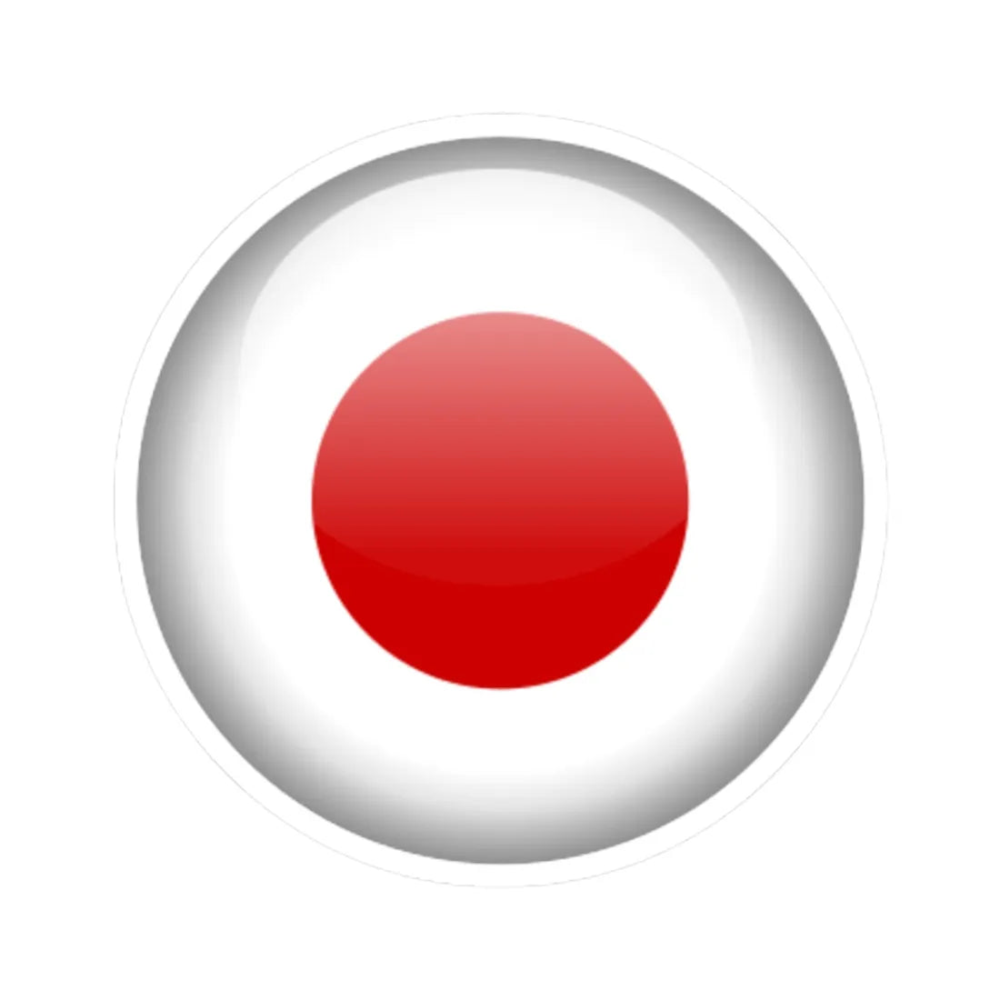 Flag orb Japan (Japan) STICKER Vinyl Kiss-Cut Decal 3 Inch White - The Sticker Space