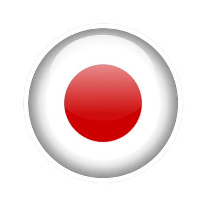 Flag orb Japan (Japan) STICKER Vinyl Kiss-Cut Decal 3 Inch White - The Sticker Space