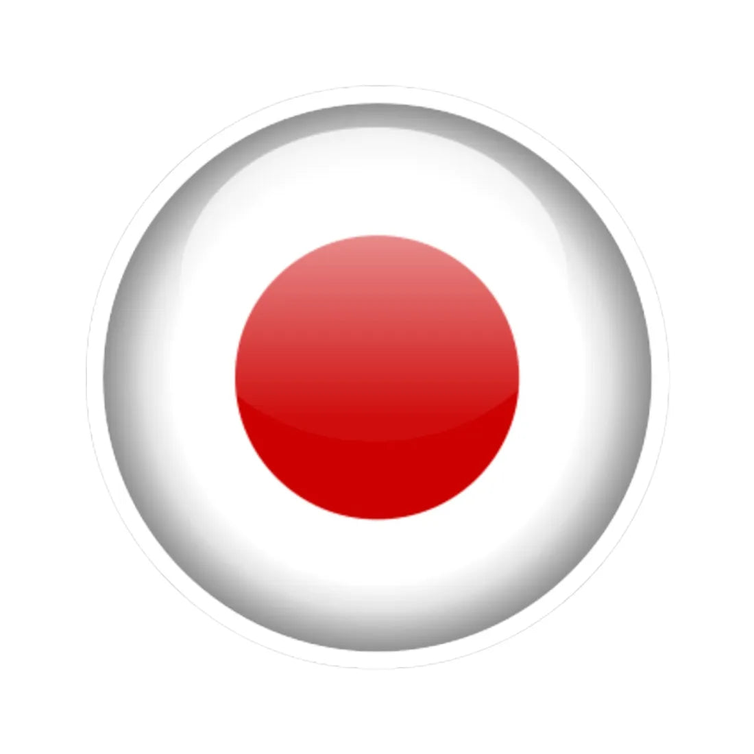 Flag orb Japan (Japan) STICKER Vinyl Kiss-Cut Decal 4 Inch White - The Sticker Space
