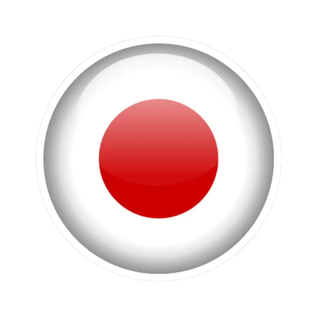Flag orb Japan (Japan) STICKER Vinyl Kiss-Cut Decal 6 Inch White - The Sticker Space