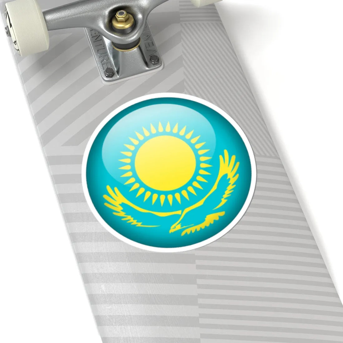 Flag orb Kazakhstan (Kazakhstan) STICKER Vinyl Kiss-Cut Decal - The Sticker Space