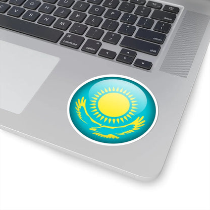 Flag orb Kazakhstan (Kazakhstan) STICKER Vinyl Kiss-Cut Decal - The Sticker Space