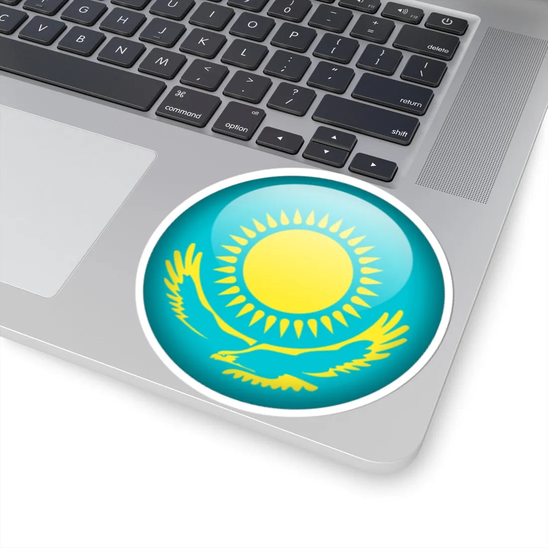 Flag orb Kazakhstan (Kazakhstan) STICKER Vinyl Kiss-Cut Decal - The Sticker Space