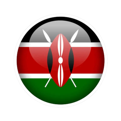 Flag orb Kenya (Kenya) STICKER Vinyl Kiss-Cut Decal 6 Inch White - The Sticker Space
