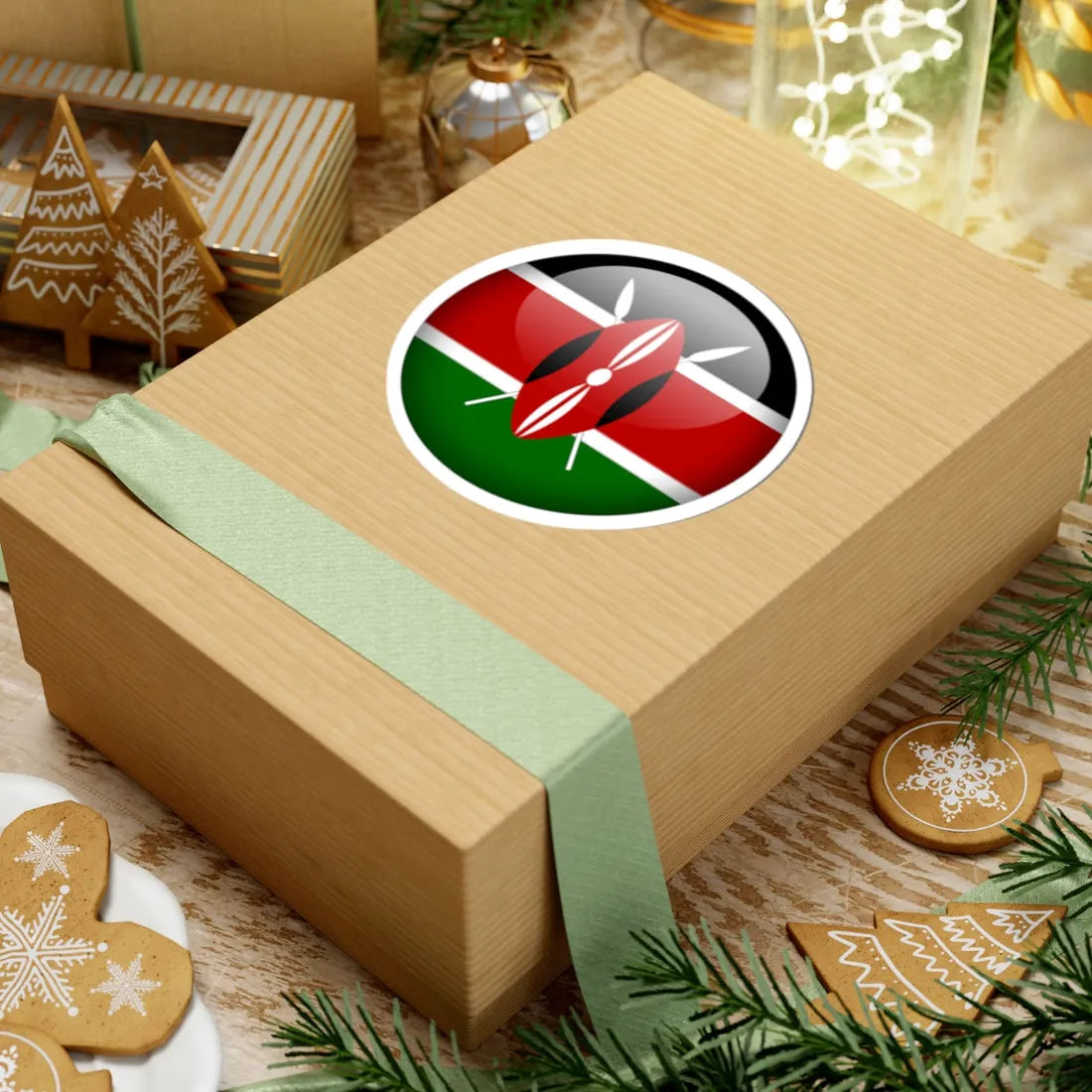 Flag orb Kenya (Kenya) STICKER Vinyl Kiss-Cut Decal - The Sticker Space
