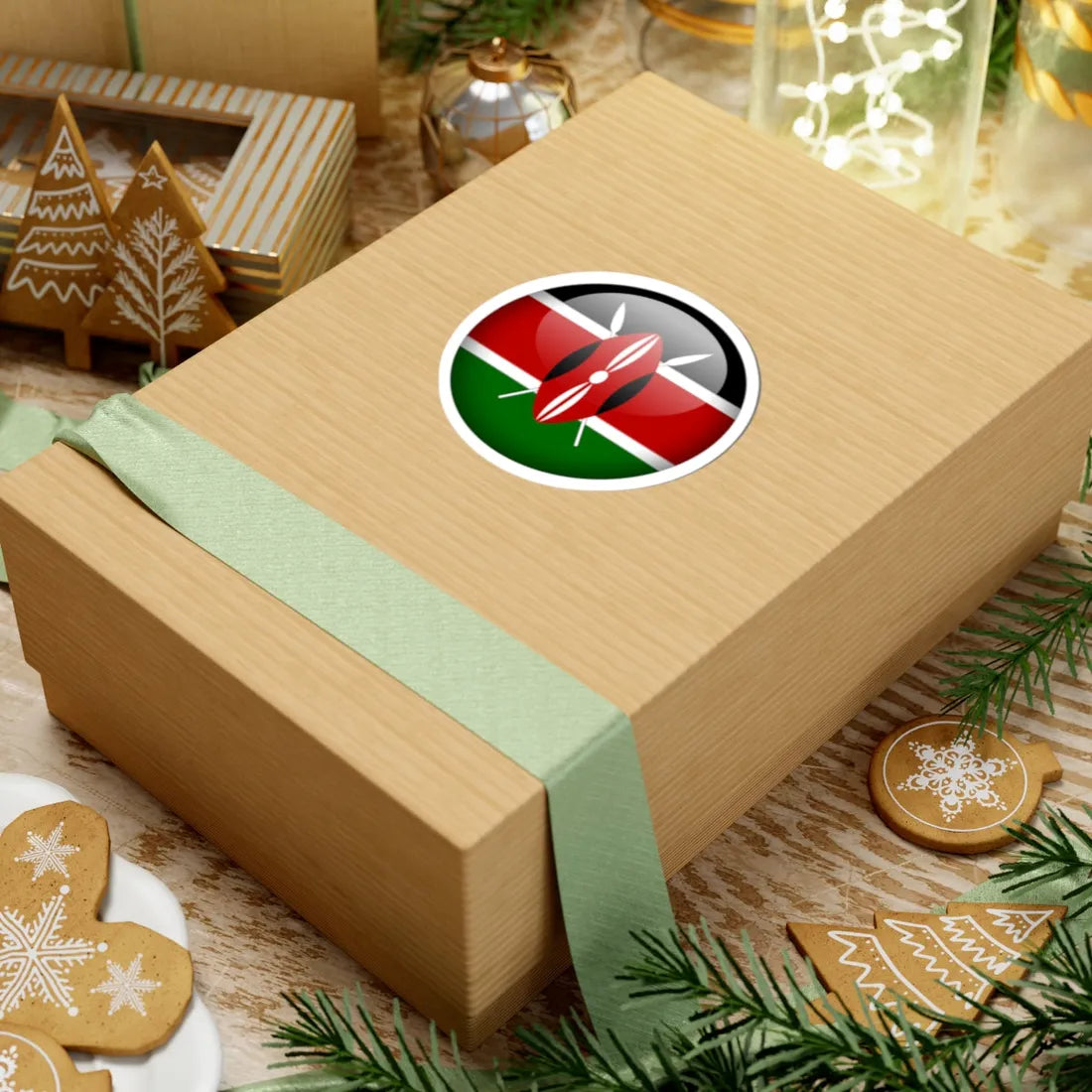 Flag orb Kenya (Kenya) STICKER Vinyl Kiss-Cut Decal - The Sticker Space