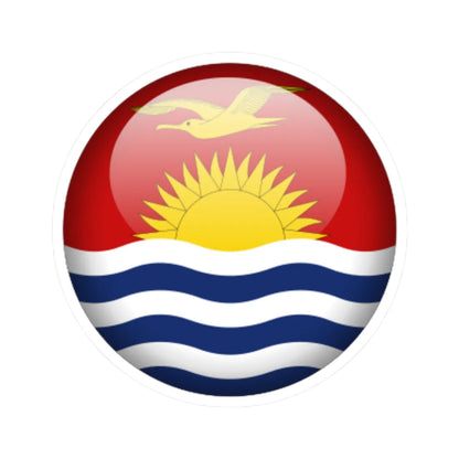 Flag orb Kiribati (Kiribati) STICKER Vinyl Kiss-Cut Decal 2 Inch White - The Sticker Space