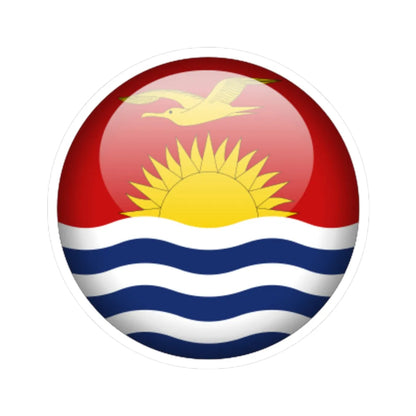 Flag orb Kiribati (Kiribati) STICKER Vinyl Kiss-Cut Decal 4 Inch White - The Sticker Space