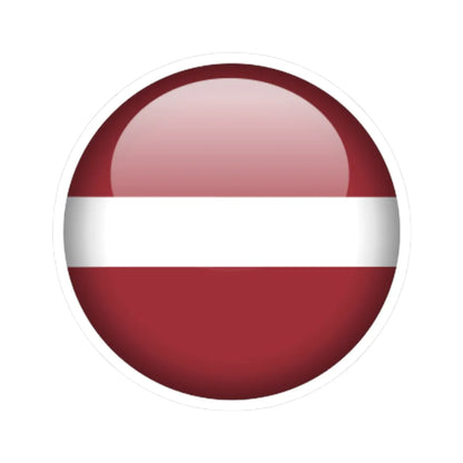 Flag orb Latvia (Latvia) STICKER Vinyl Kiss-Cut Decal 3 Inch White - The Sticker Space