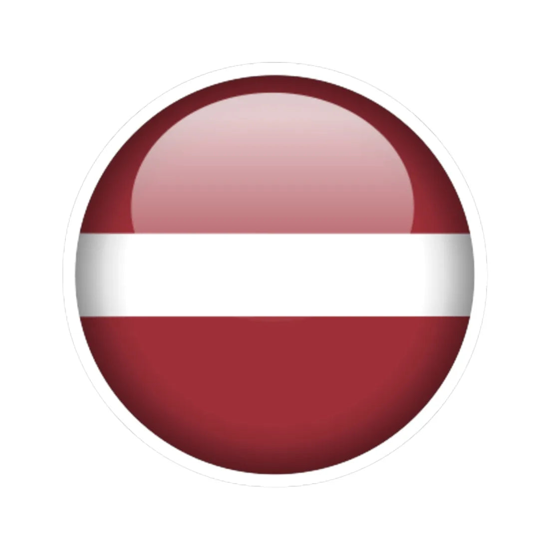 Flag orb Latvia (Latvia) STICKER Vinyl Kiss-Cut Decal 4 Inch White - The Sticker Space