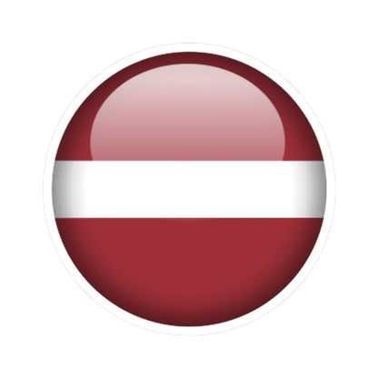 Flag orb Latvia (Latvia) STICKER Vinyl Kiss-Cut Decal 4 Inch White - The Sticker Space