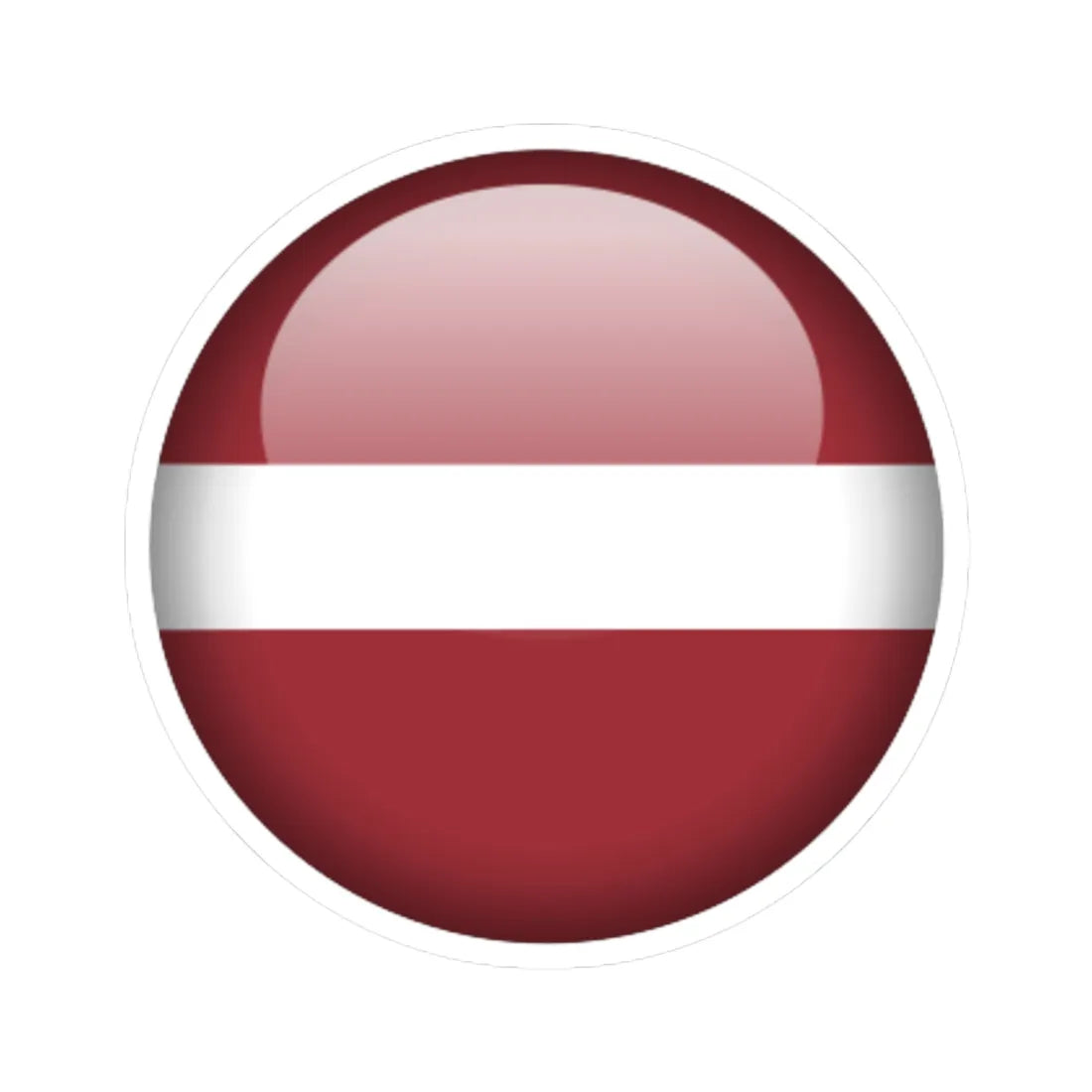 Flag orb Latvia (Latvia) STICKER Vinyl Kiss-Cut Decal 6 Inch White - The Sticker Space