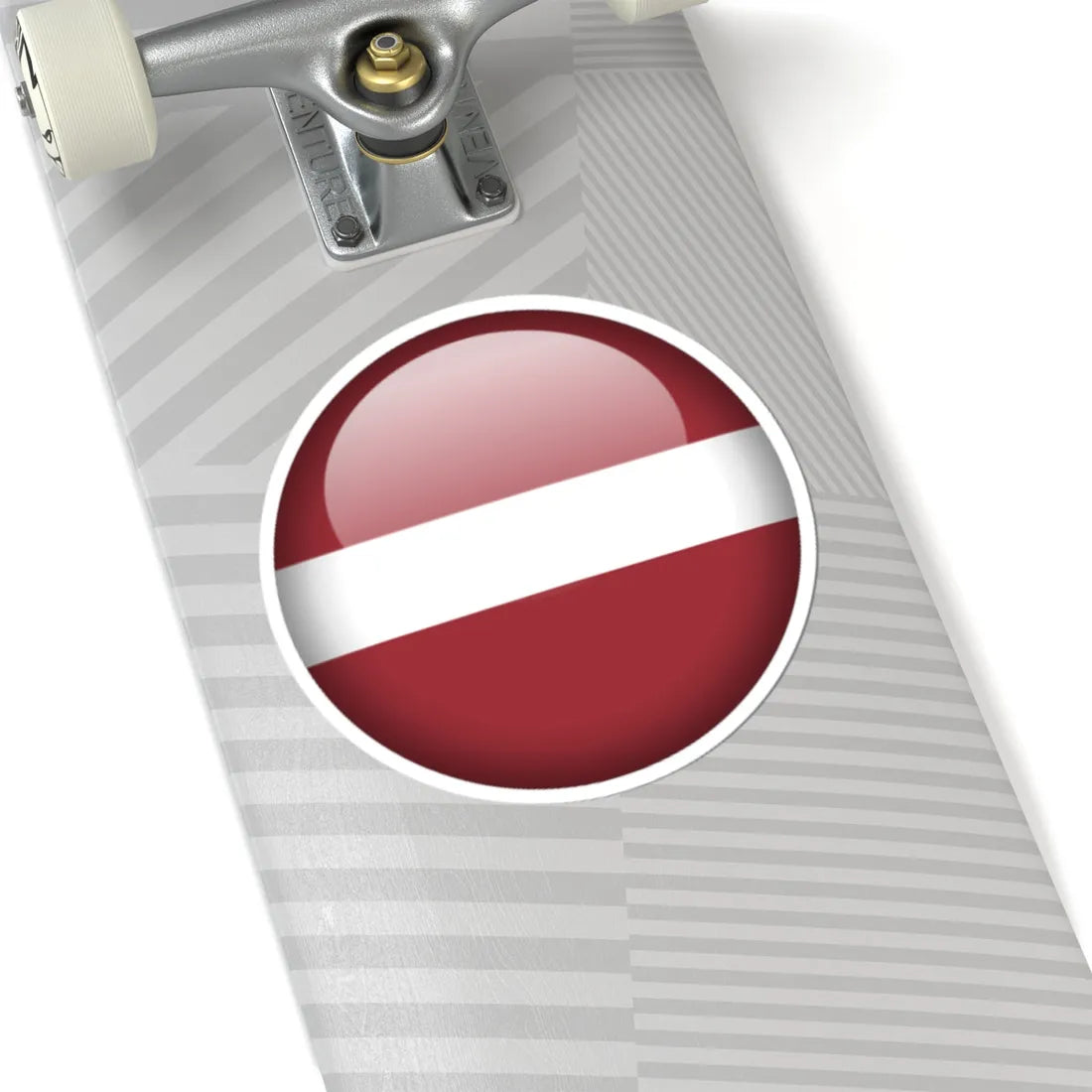 Flag orb Latvia (Latvia) STICKER Vinyl Kiss-Cut Decal - The Sticker Space