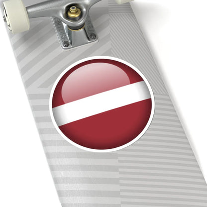 Flag orb Latvia (Latvia) STICKER Vinyl Kiss-Cut Decal - The Sticker Space