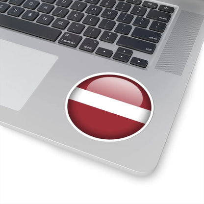 Flag orb Latvia (Latvia) STICKER Vinyl Kiss-Cut Decal - The Sticker Space