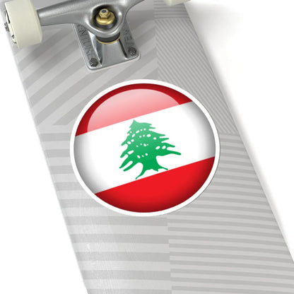 Flag orb Lebanon (Lebanon) STICKER Vinyl Kiss-Cut Decal - The Sticker Space