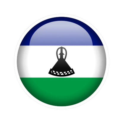 Flag orb Lesotho (Lesotho) STICKER Vinyl Kiss-Cut Decal 6 Inch White - The Sticker Space