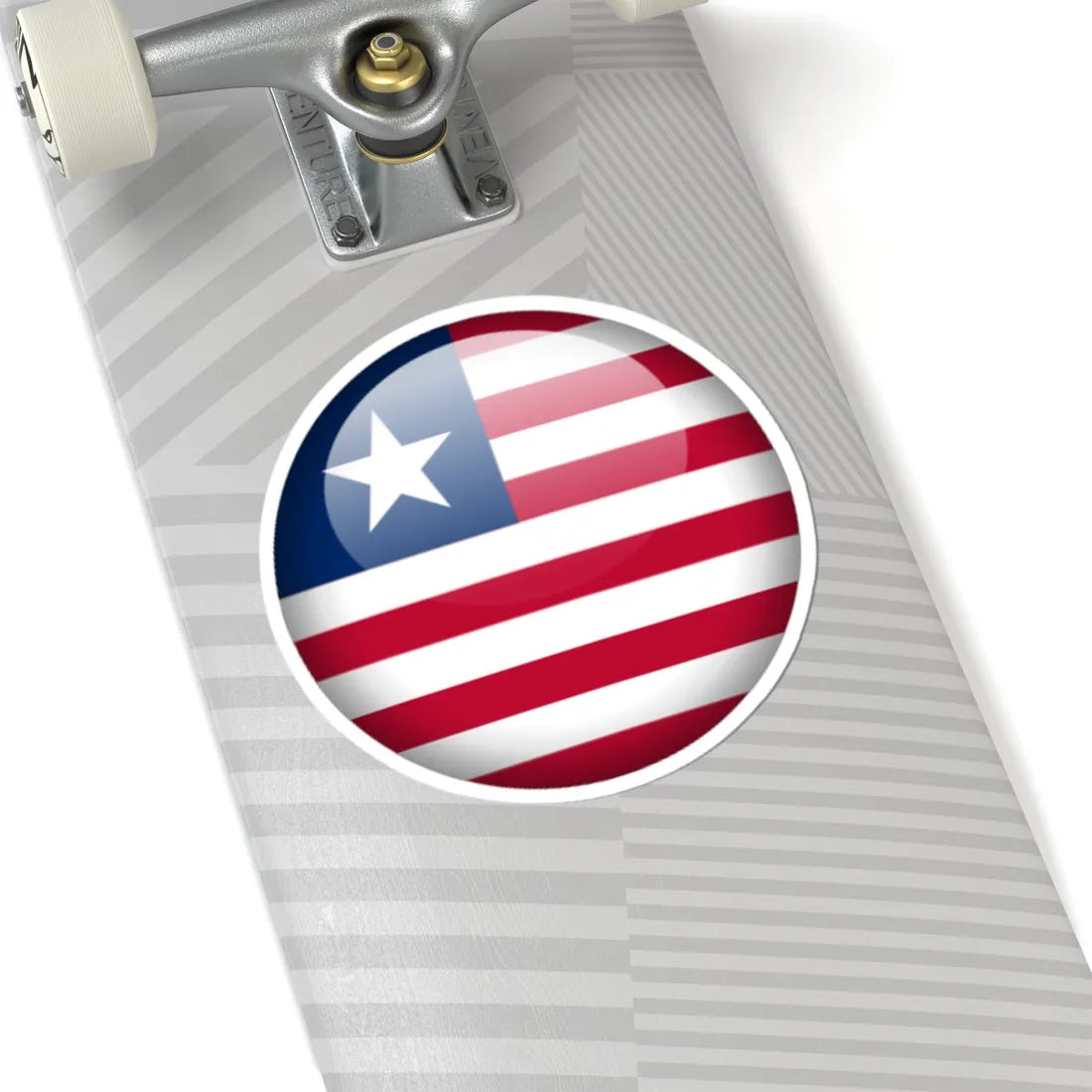 Flag orb Liberia (Liberia) STICKER Vinyl Kiss-Cut Decal - The Sticker Space