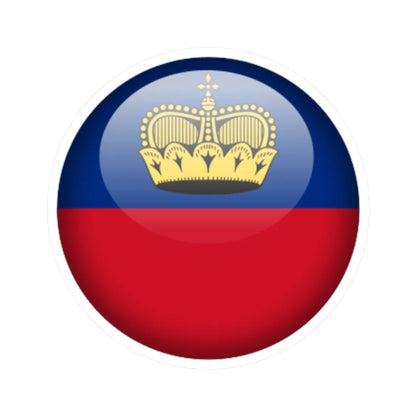 Flag orb Liechtenstein (Liechtenstein) STICKER Vinyl Kiss-Cut Decal 2 Inch White - The Sticker Space
