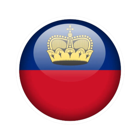 Flag orb Liechtenstein (Liechtenstein) STICKER Vinyl Kiss-Cut Decal 2 Inch White - The Sticker Space
