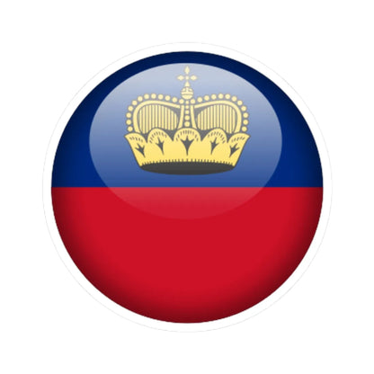 Flag orb Liechtenstein (Liechtenstein) STICKER Vinyl Kiss-Cut Decal 3 Inch White - The Sticker Space