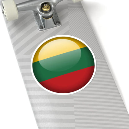 Flag orb Lithuania (Lithuania) STICKER Vinyl Kiss-Cut Decal - The Sticker Space