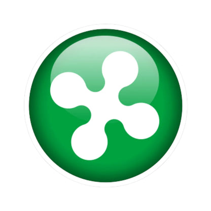 Flag orb Lombardy (Italy) STICKER Vinyl Kiss-Cut Decal 6 Inch White - The Sticker Space