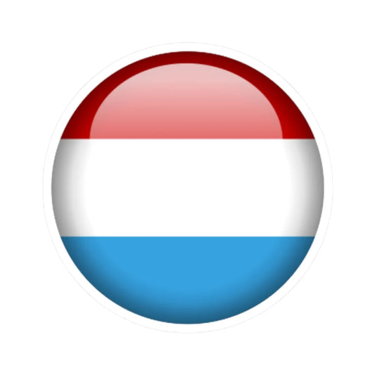 Flag orb Luxembourg (Luxembourg) STICKER Vinyl Kiss-Cut Decal 2 Inch White - The Sticker Space