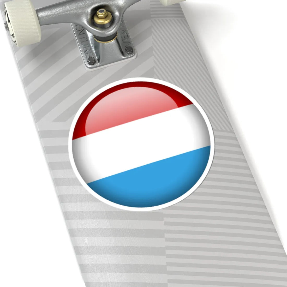 Flag orb Luxembourg (Luxembourg) STICKER Vinyl Kiss-Cut Decal - The Sticker Space