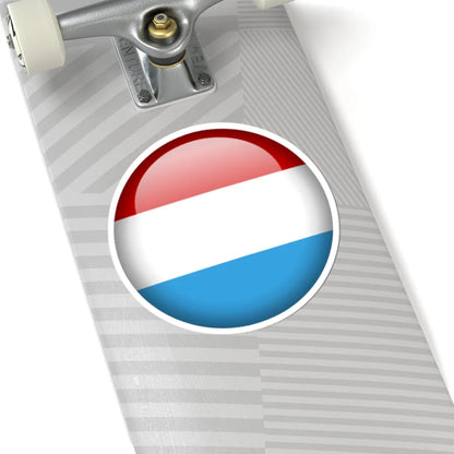 Flag orb Luxembourg (Luxembourg) STICKER Vinyl Kiss-Cut Decal - The Sticker Space