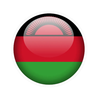 Flag orb Malawi (Malawi) STICKER Vinyl Kiss-Cut Decal 3 Inch White - The Sticker Space