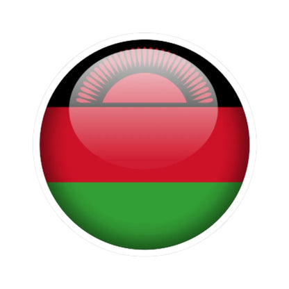 Flag orb Malawi (Malawi) STICKER Vinyl Kiss-Cut Decal 6 Inch White - The Sticker Space
