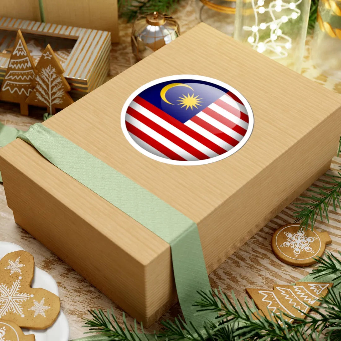 Flag orb Malaysia (Malaysia) STICKER Vinyl Kiss-Cut Decal - The Sticker Space