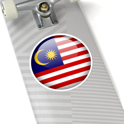 Flag orb Malaysia (Malaysia) STICKER Vinyl Kiss-Cut Decal - The Sticker Space