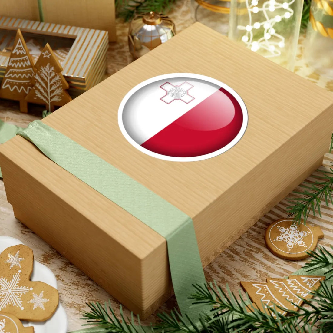 Flag orb Malta (Malta) STICKER Vinyl Kiss-Cut Decal - The Sticker Space