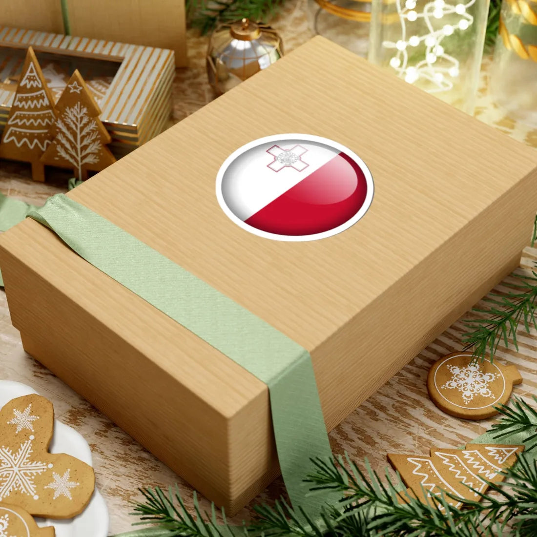 Flag orb Malta (Malta) STICKER Vinyl Kiss-Cut Decal - The Sticker Space