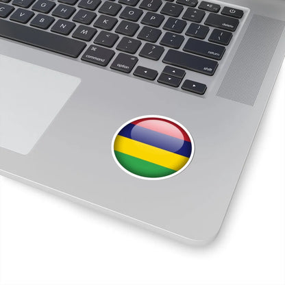 Flag orb Mauritius (Mauritius) STICKER Vinyl Kiss-Cut Decal - The Sticker Space