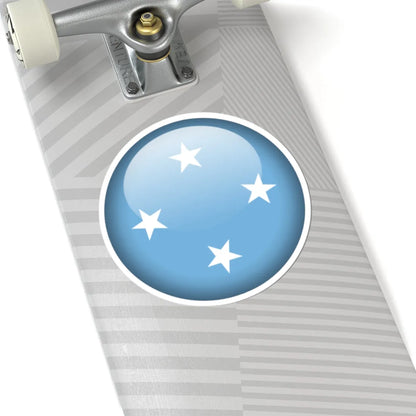 Flag orb Micronesia (Micronesia) STICKER Vinyl Kiss-Cut Decal - The Sticker Space