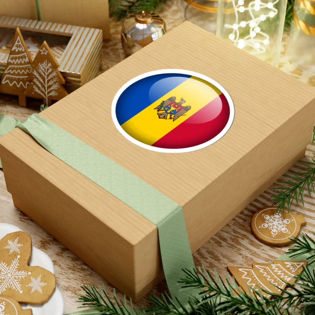 Flag orb Moldova (Moldova) STICKER Vinyl Kiss-Cut Decal - The Sticker Space