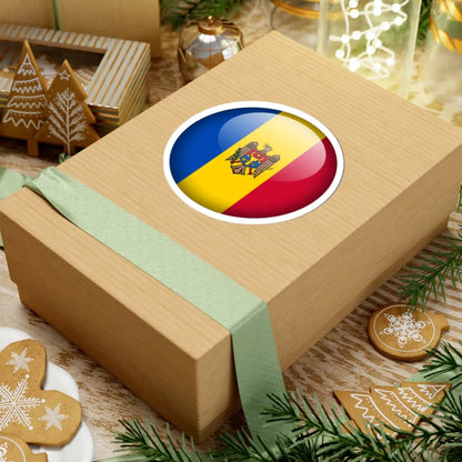 Flag orb Moldova (Moldova) STICKER Vinyl Kiss-Cut Decal - The Sticker Space