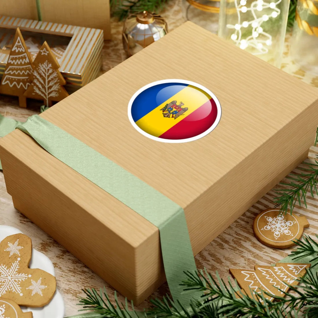 Flag orb Moldova (Moldova) STICKER Vinyl Kiss-Cut Decal - The Sticker Space