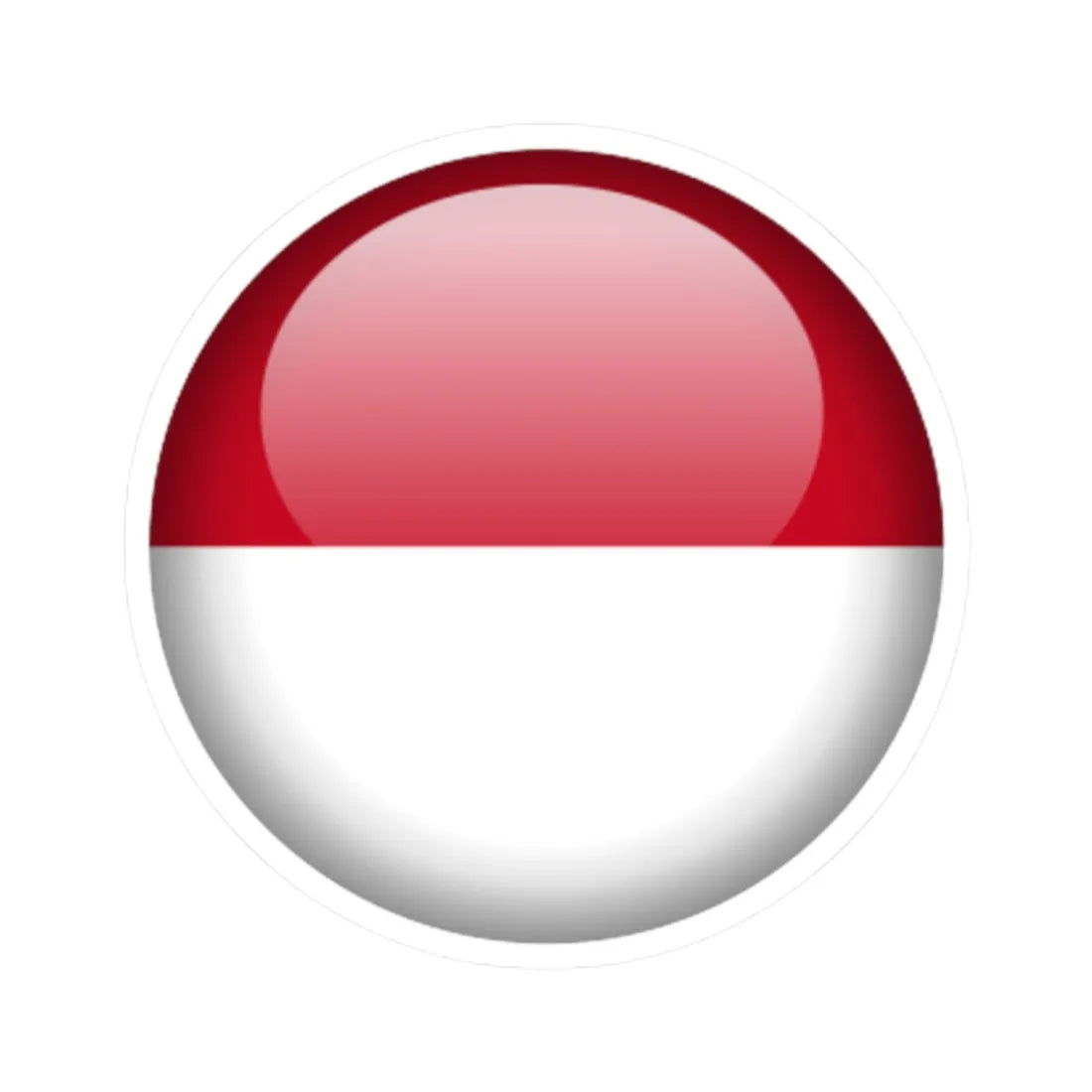 Flag orb Monaco (Monaco) STICKER Vinyl Kiss-Cut Decal 2 Inch White - The Sticker Space
