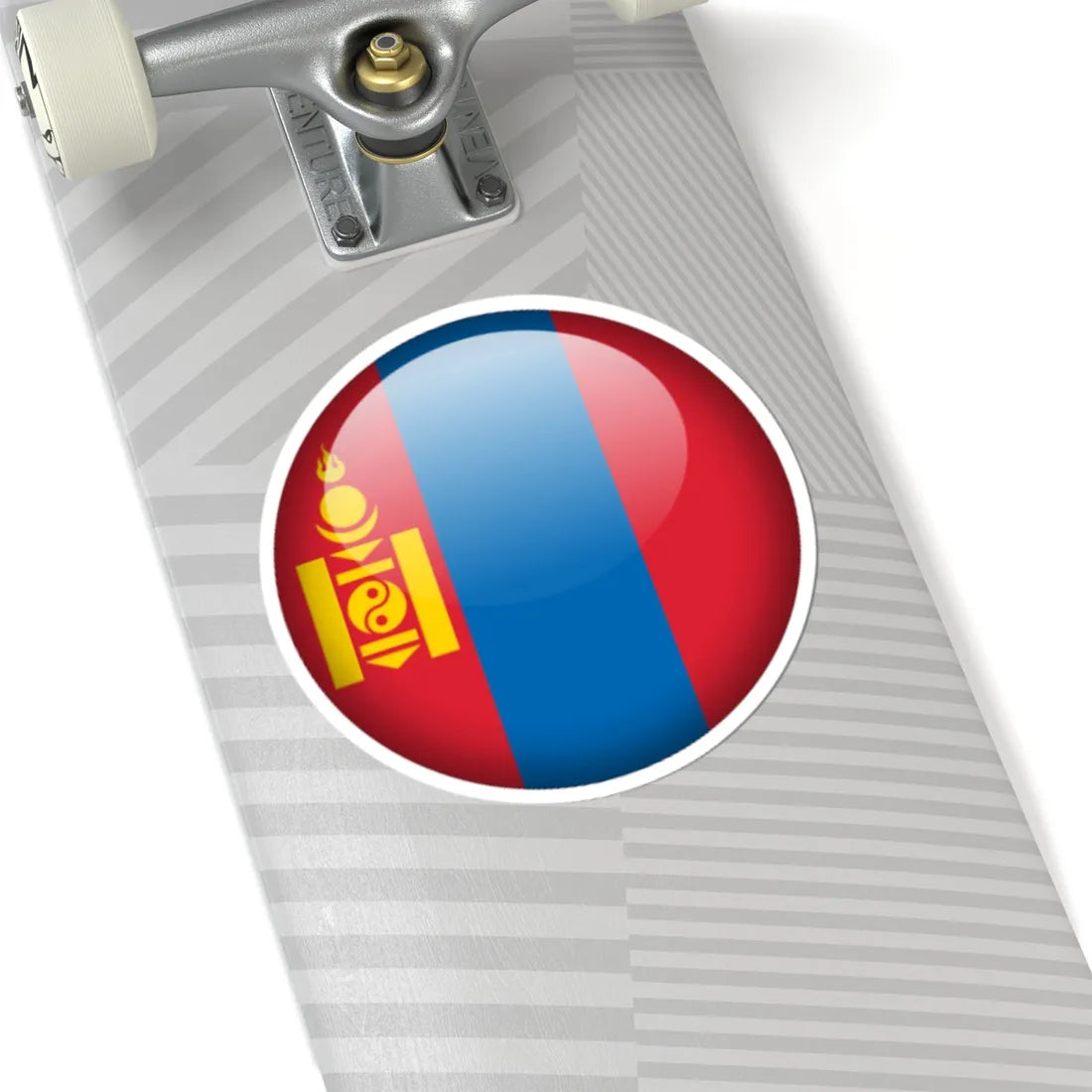 Flag orb Mongolia (Mongolia) STICKER Vinyl Kiss-Cut Decal - The Sticker Space