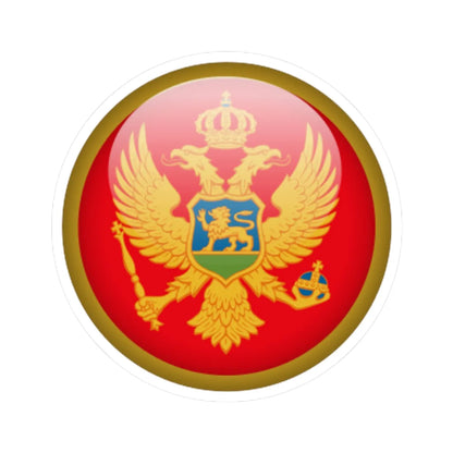 Flag orb Montenegro (Montenegro) STICKER Vinyl Kiss-Cut Decal 6 Inch White - The Sticker Space