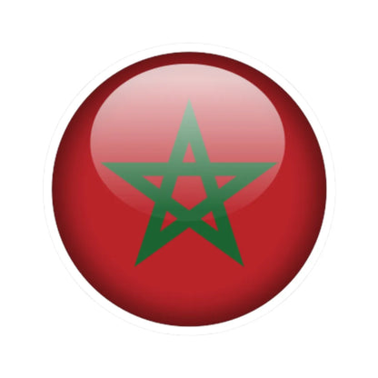Flag orb Morocco (Morocco) STICKER Vinyl Kiss-Cut Decal 2 Inch White - The Sticker Space