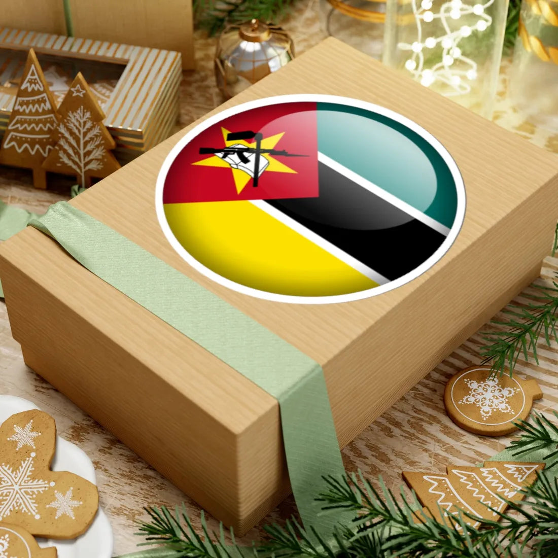 Flag orb Mozambique (Mozambique) STICKER Vinyl Kiss-Cut Decal - The Sticker Space