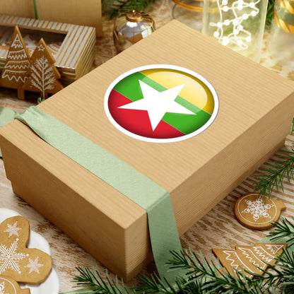 Flag orb Myanmar (Myanmar) STICKER Vinyl Kiss-Cut Decal - The Sticker Space