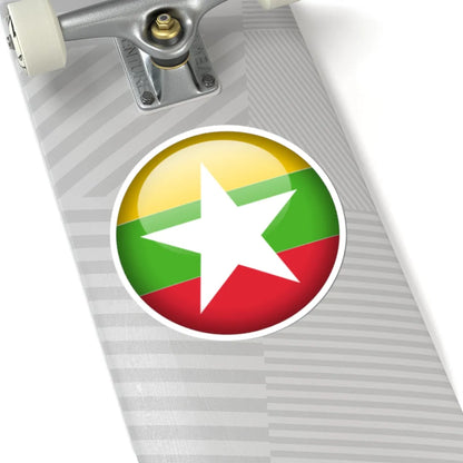 Flag orb Myanmar (Myanmar) STICKER Vinyl Kiss-Cut Decal - The Sticker Space