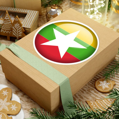 Flag orb Myanmar (Myanmar) STICKER Vinyl Kiss-Cut Decal - The Sticker Space